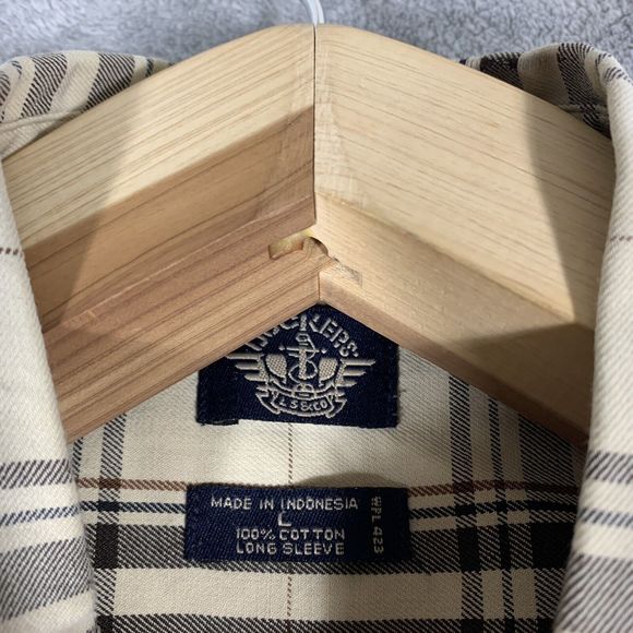 Dockers Plaid Button Up Cotton Pocket Long Sleeve Short Size Large Men’s - Picture 9 of 12
